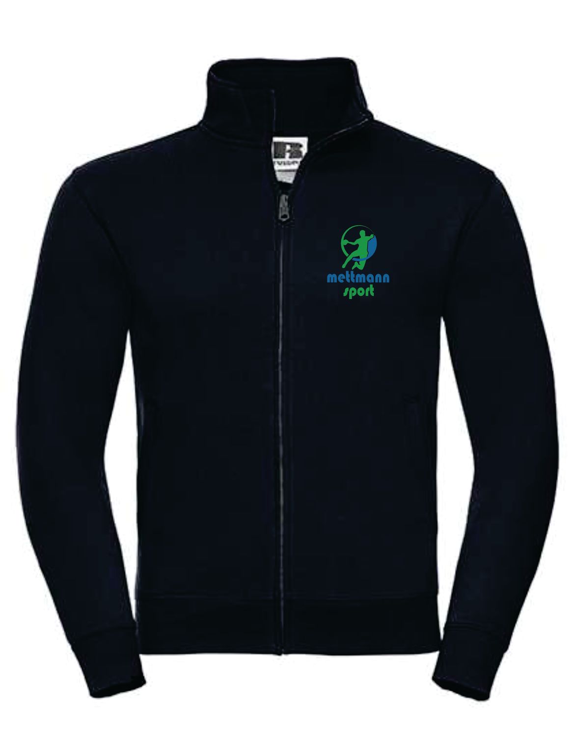 Mettman Sport Sweat Jacke Basic, Farbe: Black