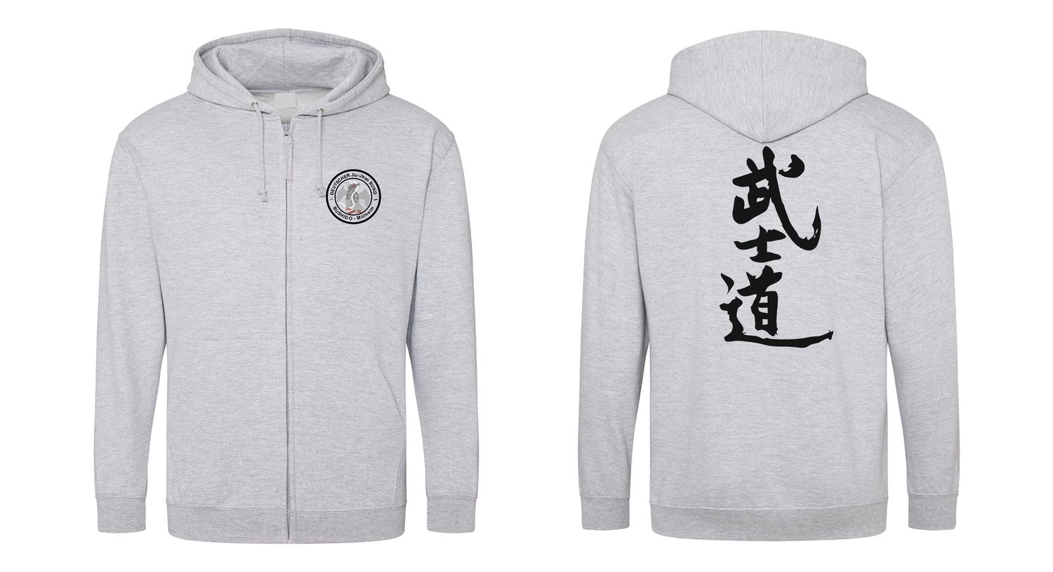 Unisex Bushido Zipper Hoodie Wappen