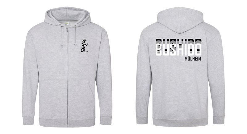 Unisex Bushido Zipper Hoodie Multi Back