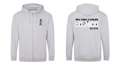 Bushido Unisex Zipper Hoodie Multi Back