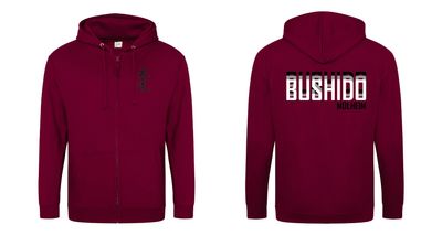 Bushido Unisex Zipper Hoodie Multi Back