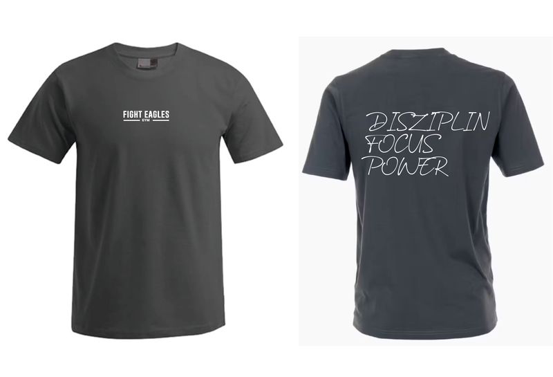 Fight Eagles Oversized T Shirt Front &amp; Back