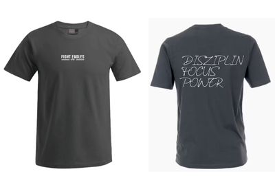 Fight Eagles Oversized T Shirt Front &amp; Back