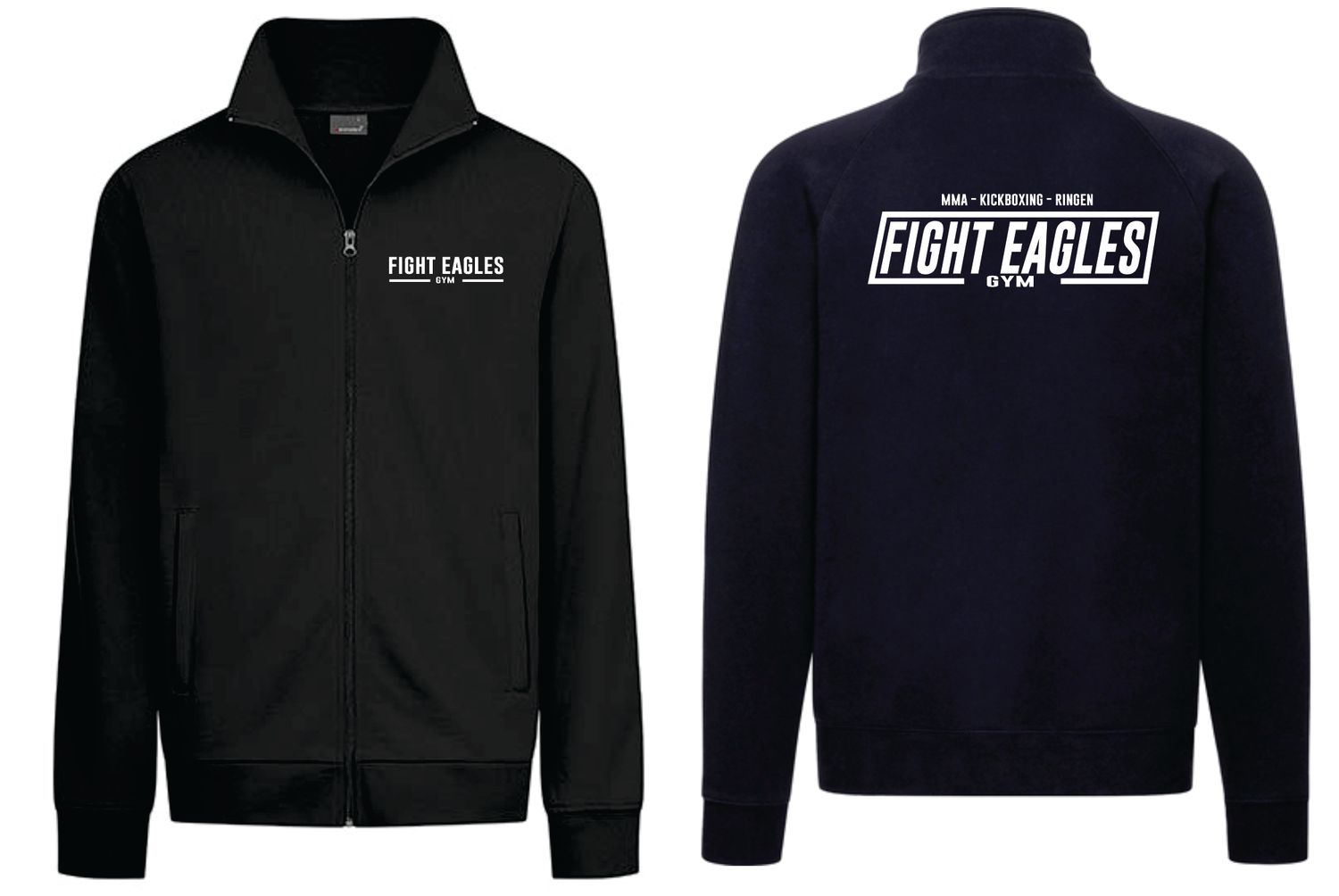 Fight Eagles Sweat Jacke Front &amp; Back Frame