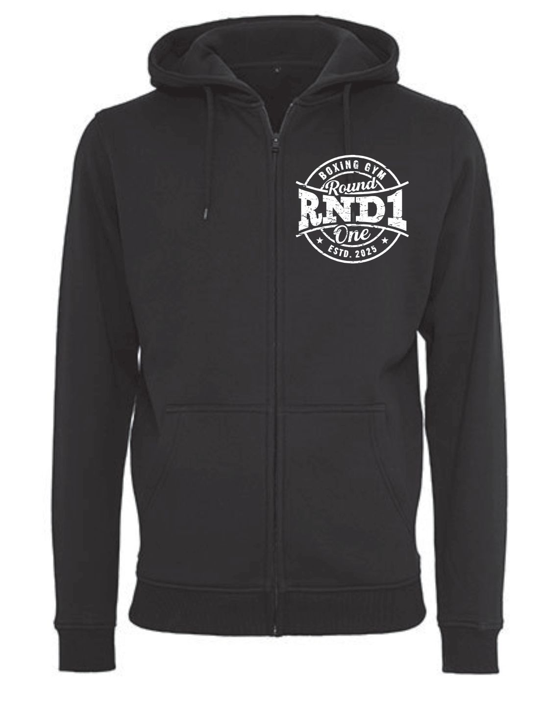 RND1 Zipper Hoodie Basic klein, Farbe: schwarz/weiss