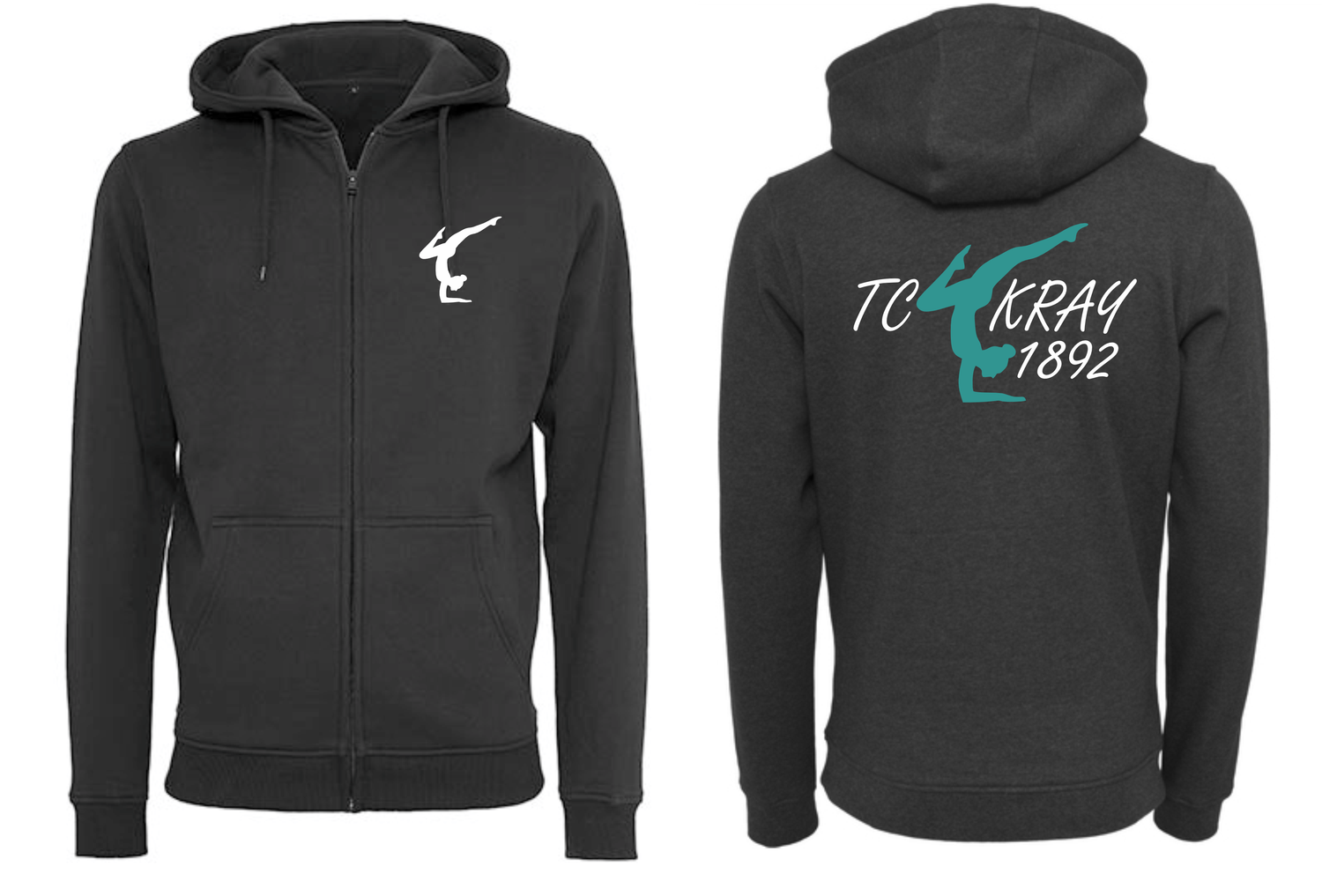 Zipper Hoodie Figur klein und groß