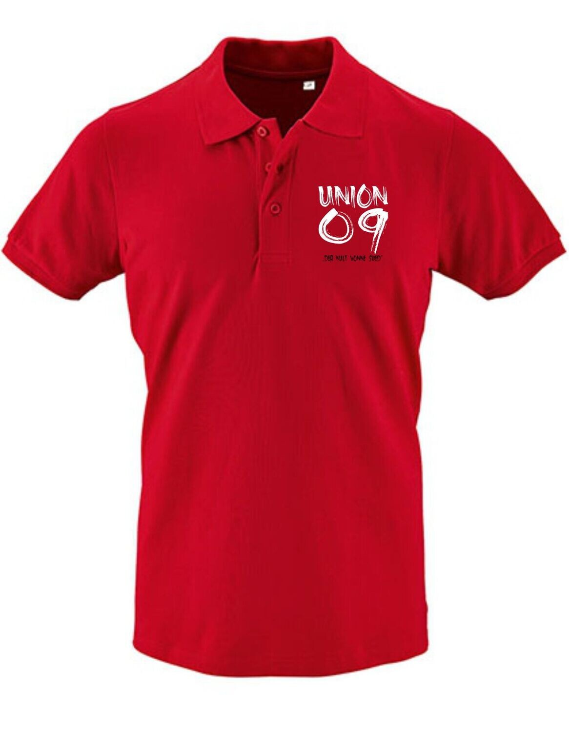 Union 09 Herren Polo  Brushed, Farben: Rot