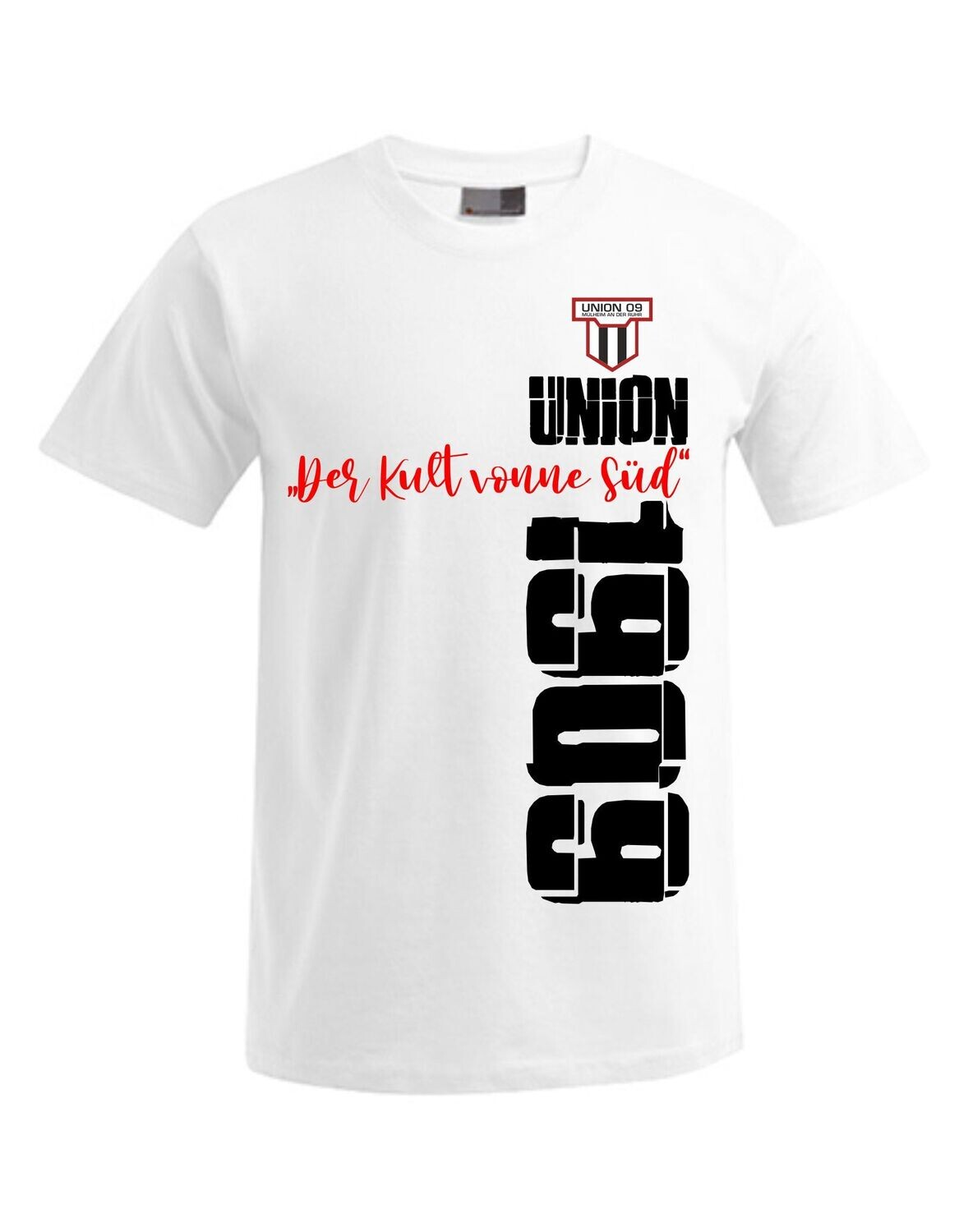 Union 09 Herren T-Shirt  Nr senkrecht, Farben: Weiss