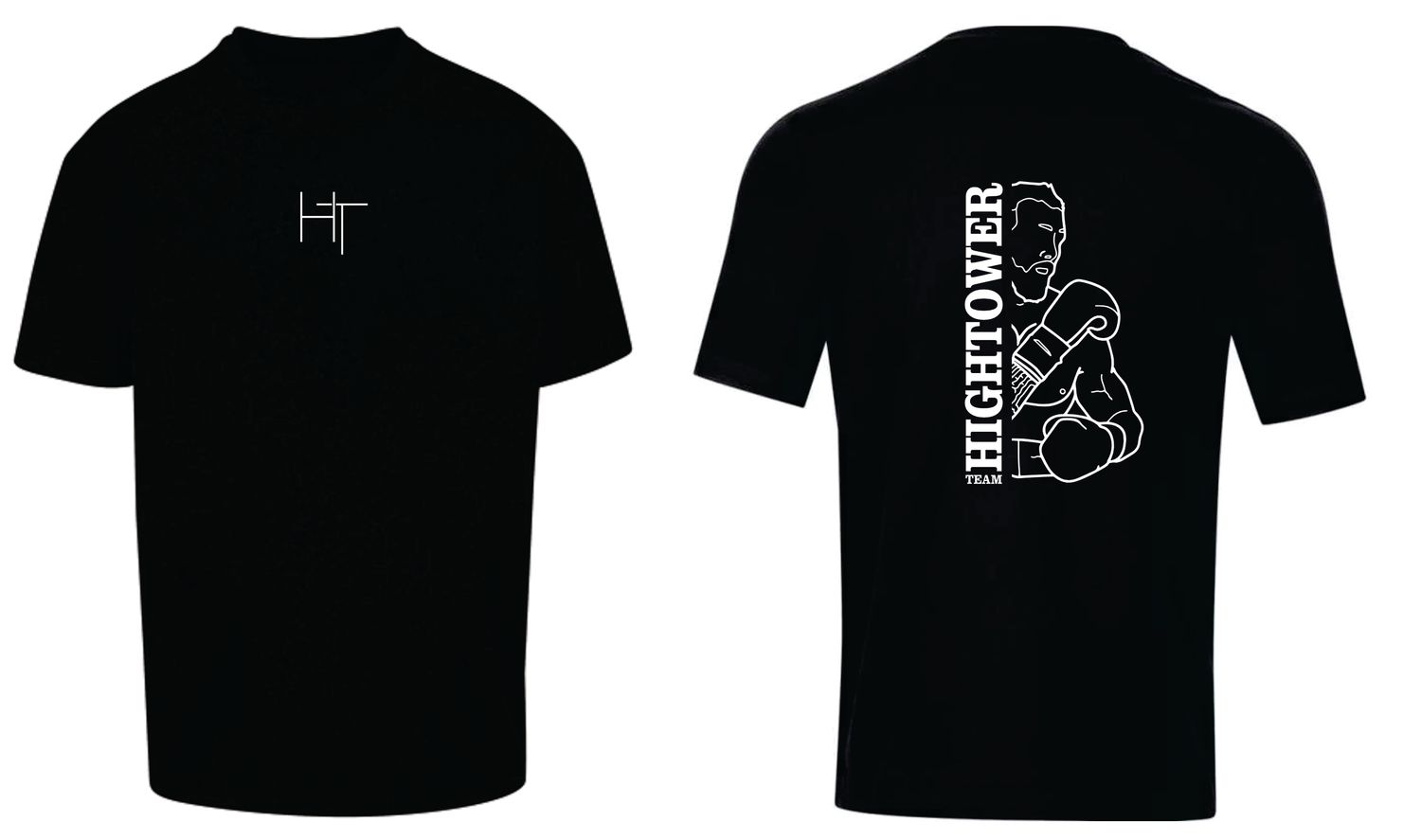 HT Hightower Heavy Oversize Tee back, Farben: Schwarz/Weiss