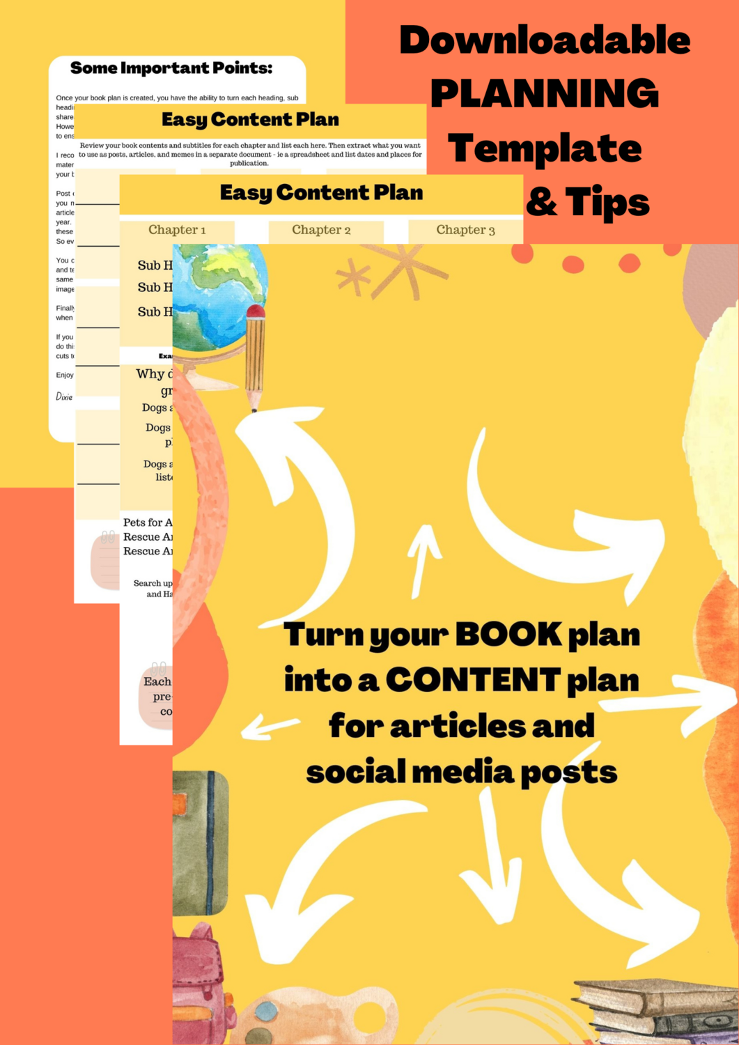 A: Turn your BOOK Plan into an Easy CONTENT Plan for articles and posts.