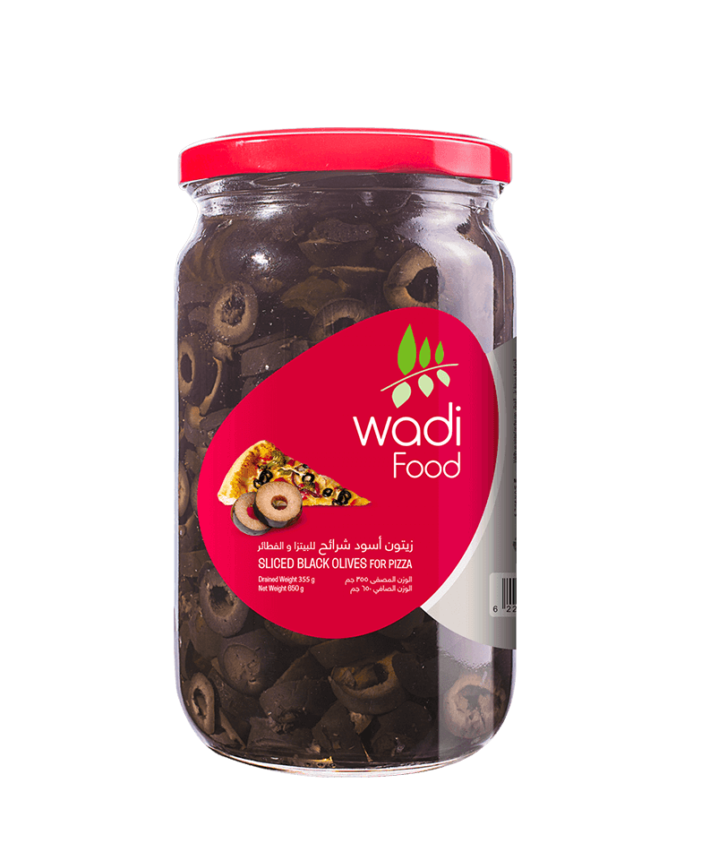 شرائح الزيتون الأسود في (برطمان) زجاجي 3 كجم