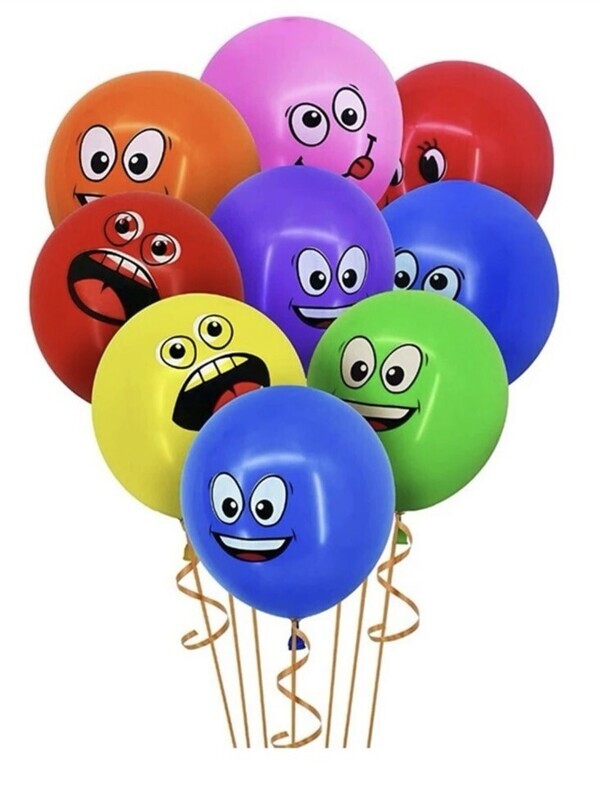 20pcs Crazy Faces Balloons