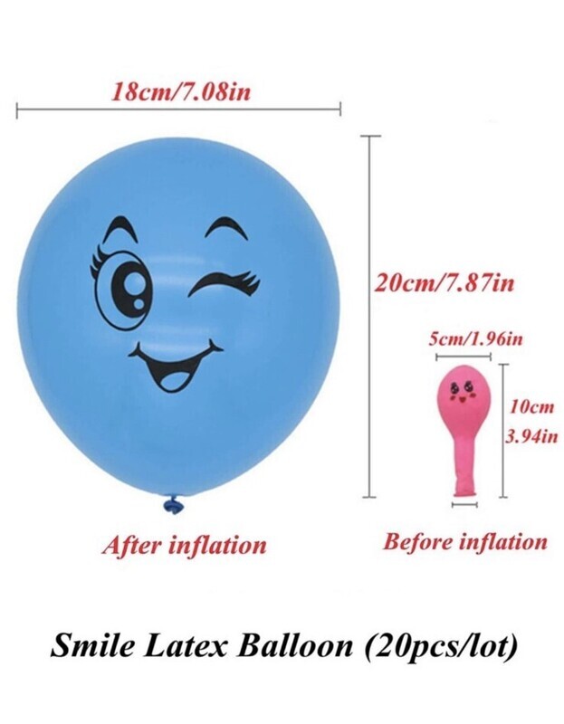 20pcs Crazy Faces Balloons