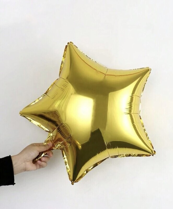 GOLD HELIUM BALLOON STAR 45CM