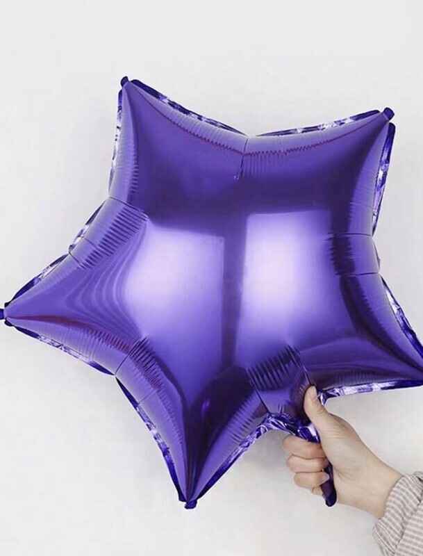 PURPLE HELIUM BALLOON STARR 45CM