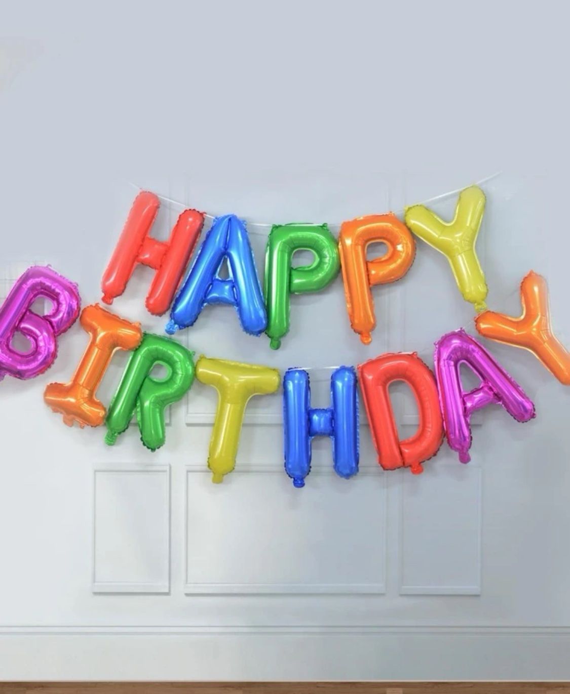 COLOUR MIX FOIL BALLOON BIRTHDAY LETTER BANNER