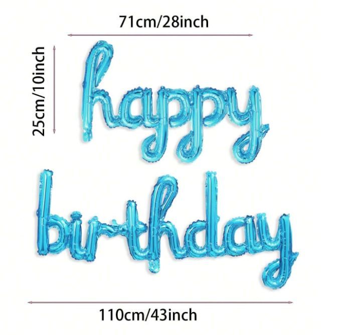 FOIL BALLOON BIRTHDAY LETTER BANNER