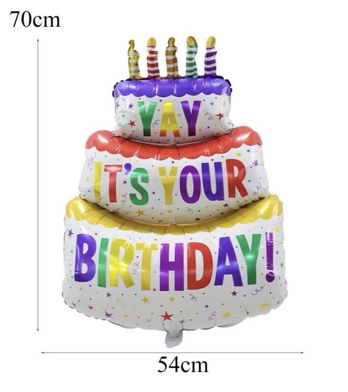 HELIUM BIRTHDAY CAKE BALLOON