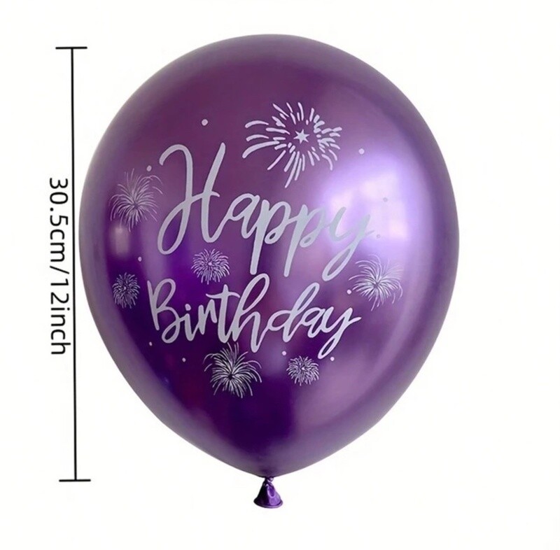 20 AIR-FILLED  BALLOONS 25CM VARIOUS COLOURS