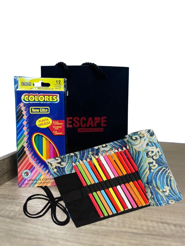 GIFT BAG WITH RANDOM COLOR PENCIL + CASE