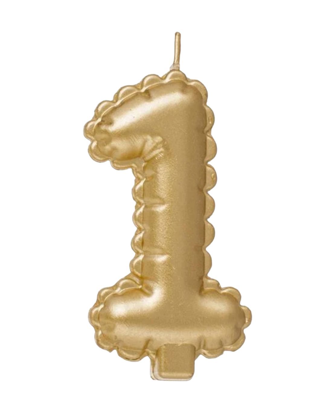 Metallic Gold Number "1" Birthday Candle 5.5x8.5cm