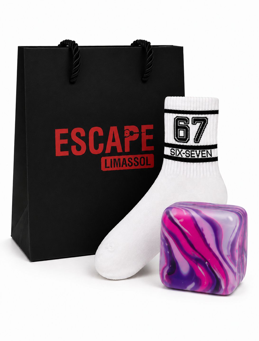 GIFT BAG WITH NEEDOH AND 1 PAIR OF 67 SOCKS