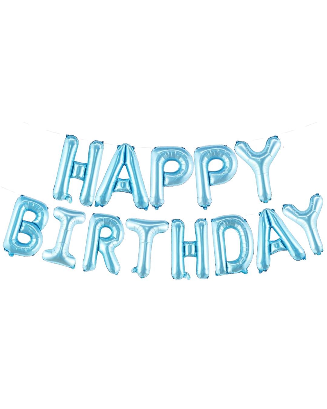 BABY BLUE FOIL BALLOON BIRTHDAY LETTER BANNER