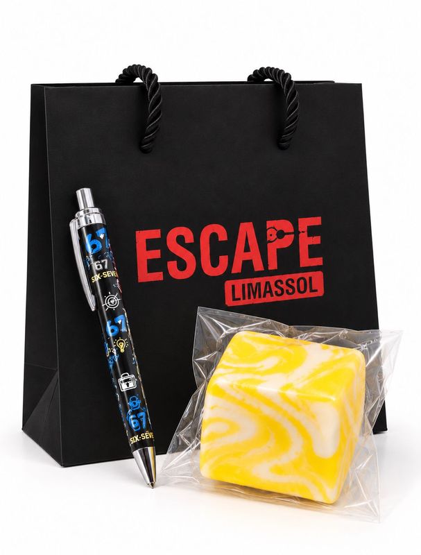 CHEESE SQUISHY RANDOM COLOUR &amp; 6-7 PEN GIFT SET