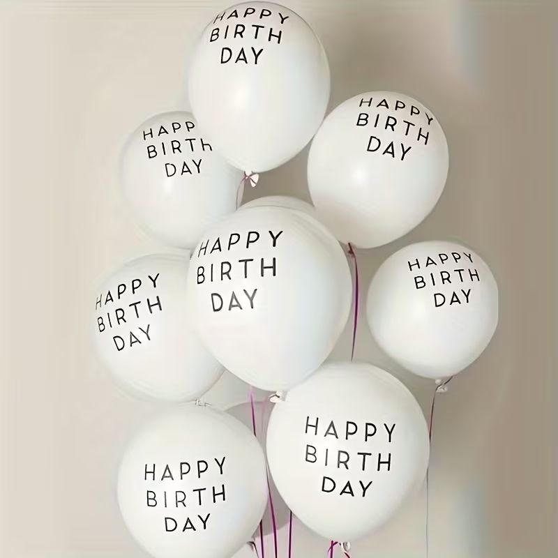 21 Happy Birthday Black and white balloons 25 cm