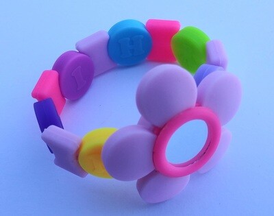 Multicolor flower bracelet