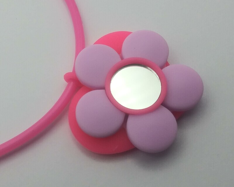 Flower in heart necklace