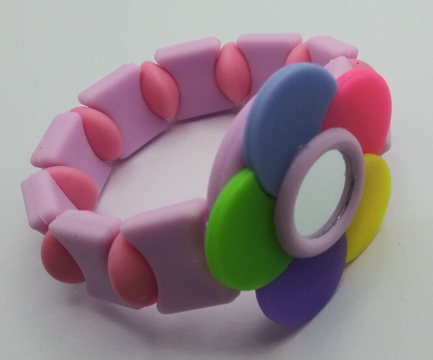 Rainbow flower bracelet