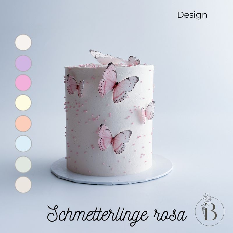 Minitorte - Schmetterlinge rosa