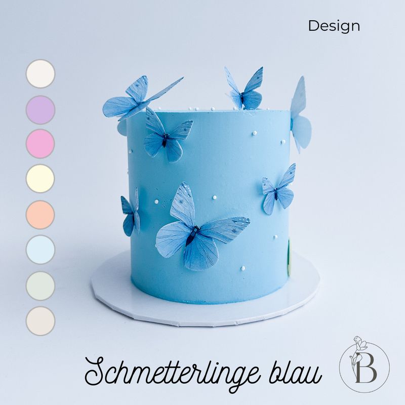 Minitorte - Schmetterlinge blau