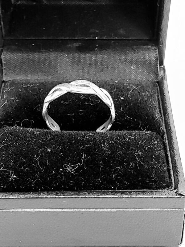 Sterling Silver Braided Plaited Infinity Style Adjustable Toe Ring