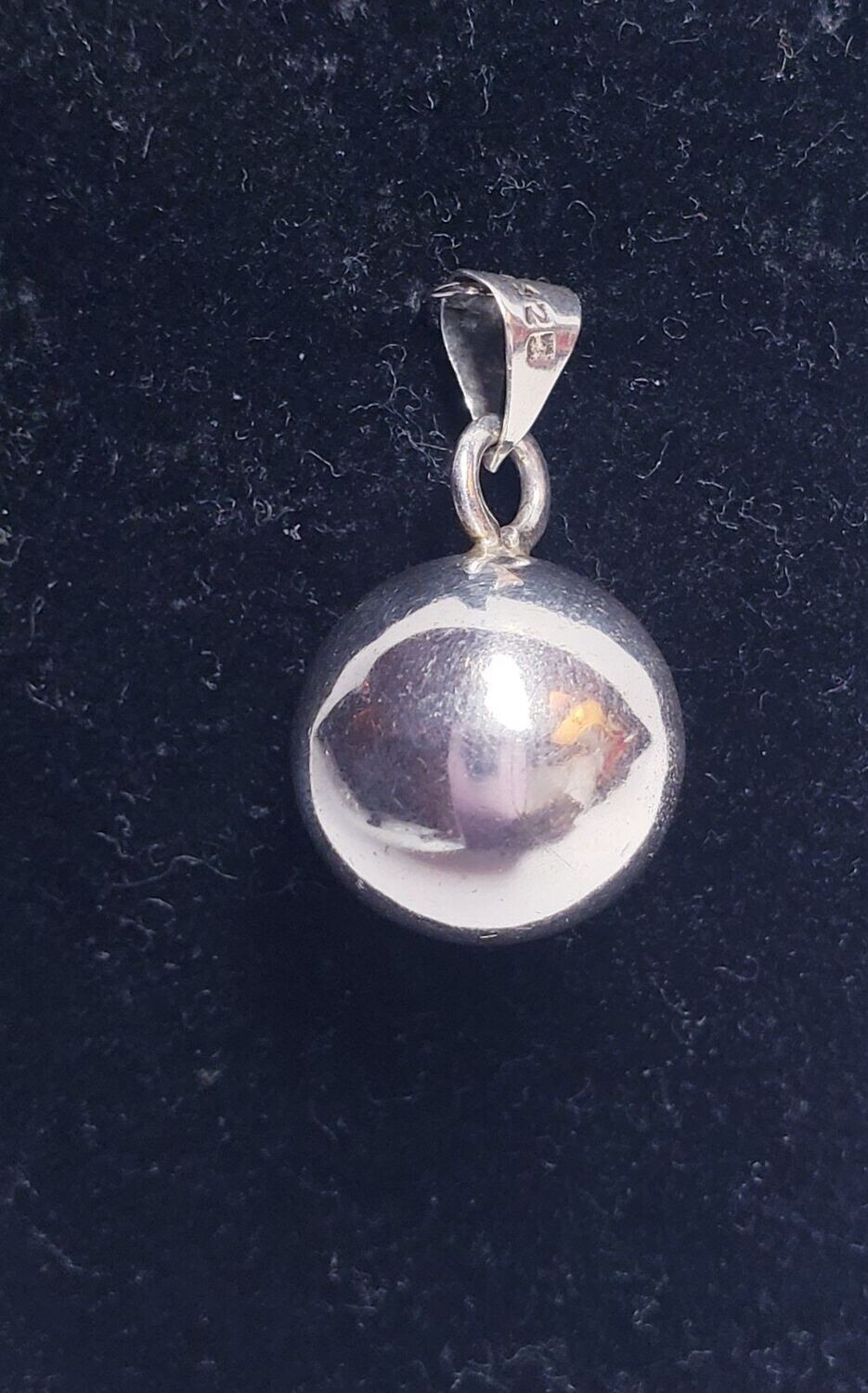 Vintage Sterling Silver Jingle, Chime Ball Charm Pendant