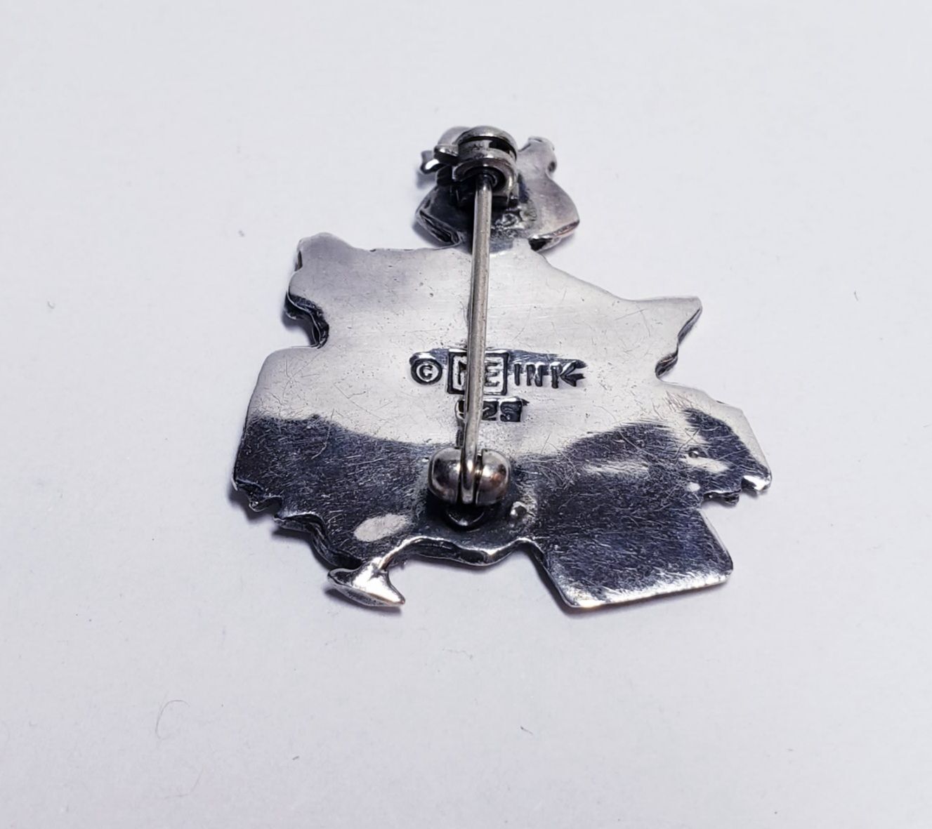 Vintage Sterling Silver Little Girl Reading Brooch Pin