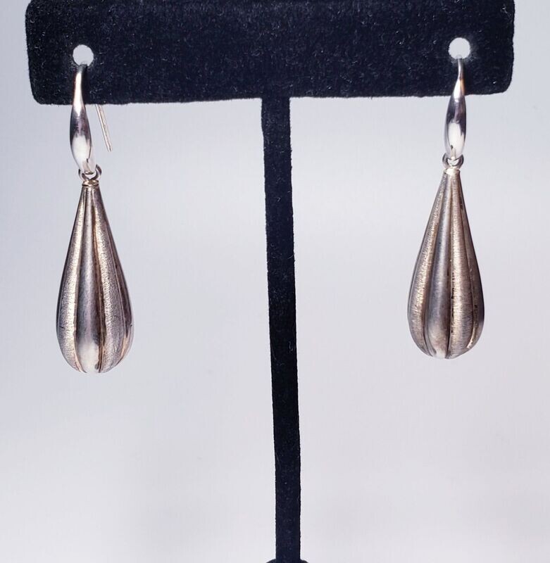 Fluted Hot Air Balloon /Carnival Style Dangle Earrings