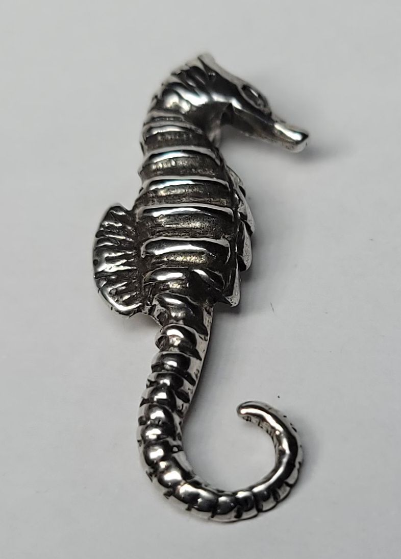 Sea Horse Sterling Silver Charm Pendant