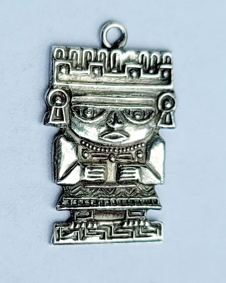 Aztec Mayan Engraved Pendant