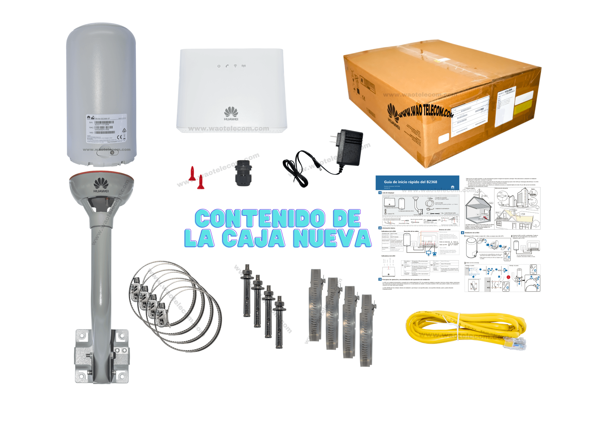 Antena externa Huawei para zona Rural + Chip Entel con internet ilimitado