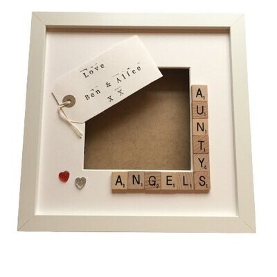 Aunty's Stars, Angels or Monsters|Personalised Scrabble Art Photo Frame