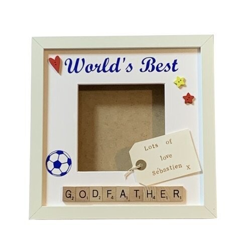 World’s Best…|Personalised Scrabble Art Photo Frame with message.