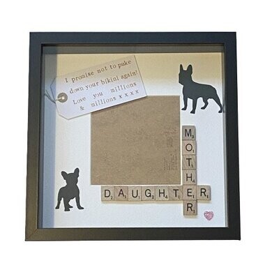 Mother Daughter or Daughters|Personalised Scrabble Frame.