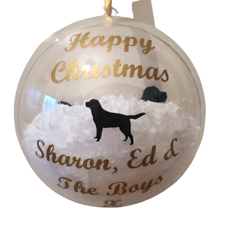 Family Christmas Message Bauble Gift|Personalised