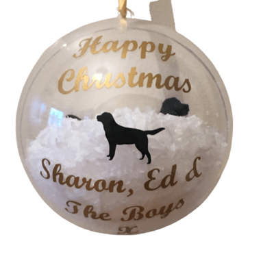 Family Christmas Message Bauble Gift|Personalised