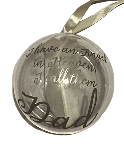 I have an angel in heaven bauble|I call them...personalised with name.