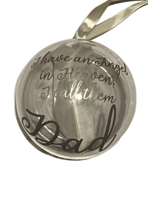 I have an angel in heaven bauble|I call them...personalised with name.