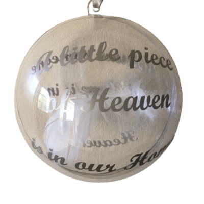 Christmas in Heaven Memory Bauble|Beautiful memorial bauble for any tree.