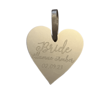 Personalised Acrylic Hearts|Perfect for Wedding Hangers or Favours.